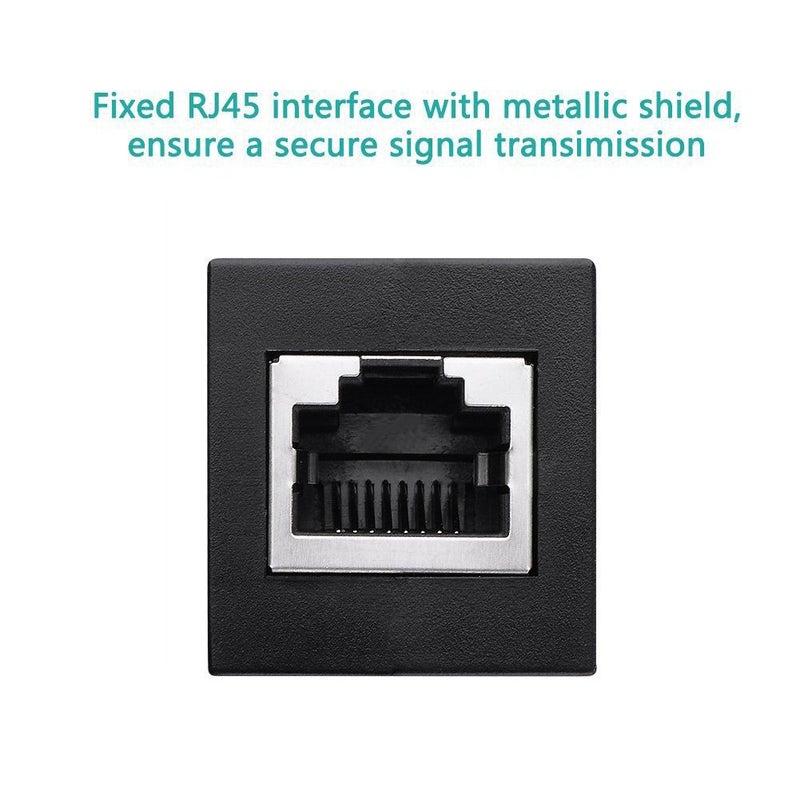 Oxsubor RJ45 Coupler Ethernet Connectors Interface Cat 7 Cat6 Cat5 Cat5e RJ45 8P8C Network Keystone Jack in-Line Coupler Ideal for Extending The Ethernet Cables Female to Female (2PACK) - Image 2